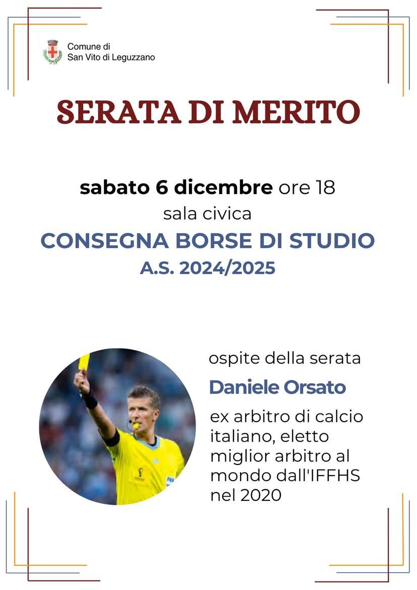 Immagine: Serata di merito