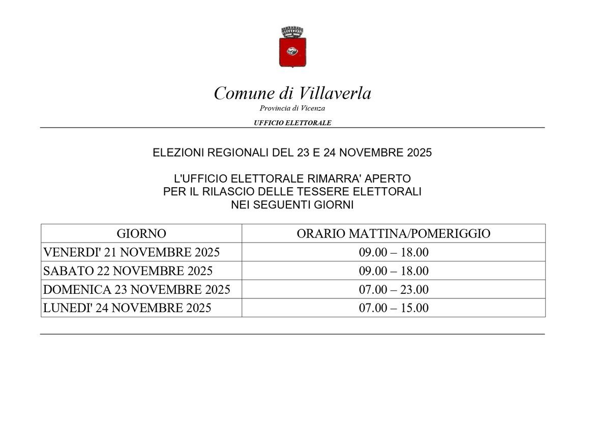 Immagine: avviso apertura tessere