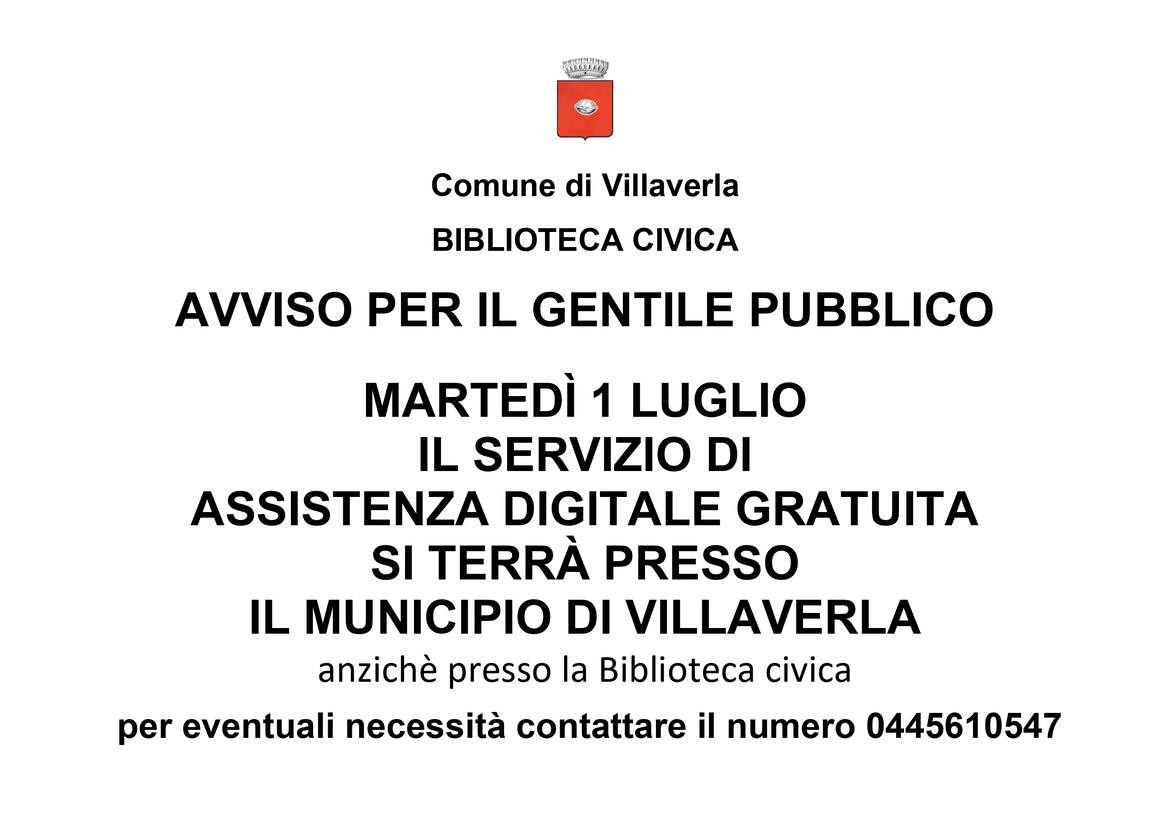 Immagine: Avviso Biblioteca