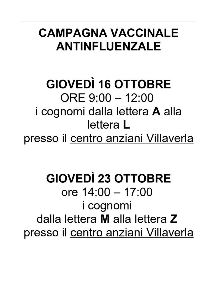 Immagine: Campagna vaccinale antinfluenzale