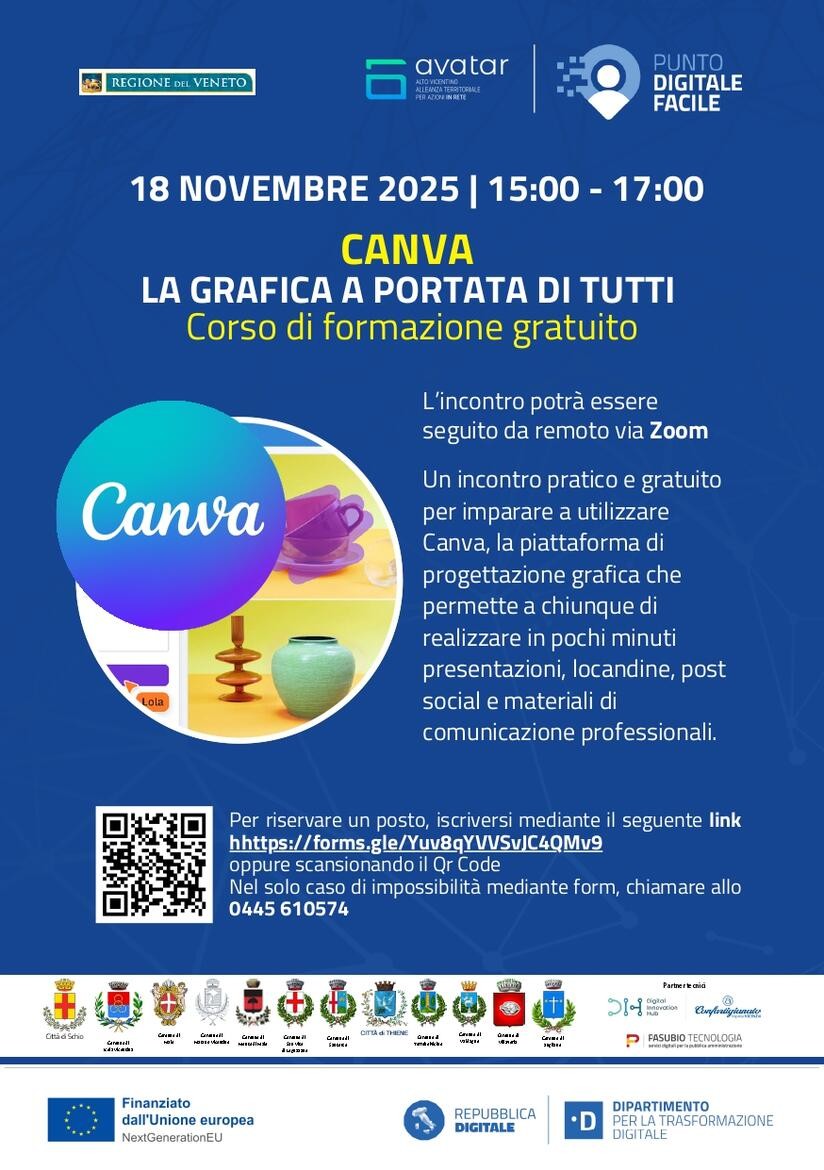 Immagine: Canva , La grafica a portata di tutti - Corso di formazione gratuito