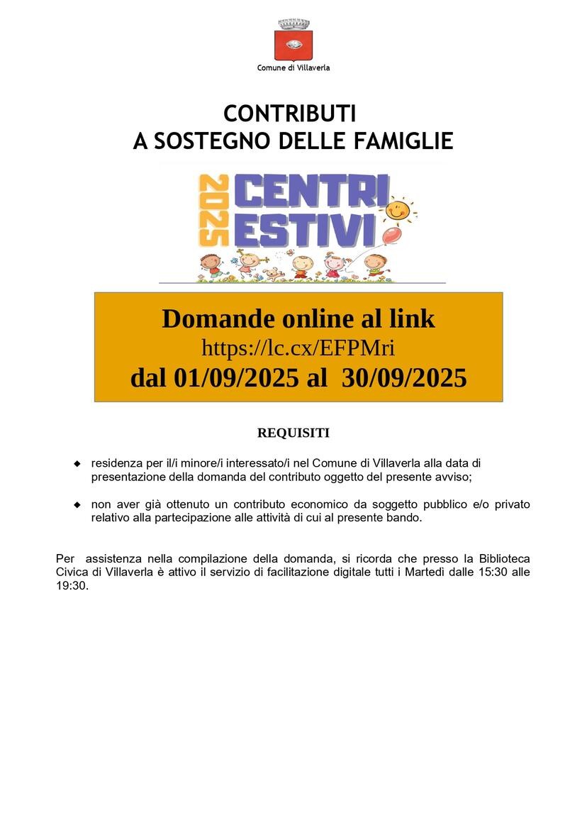 Immagine: Centri estivi 2025