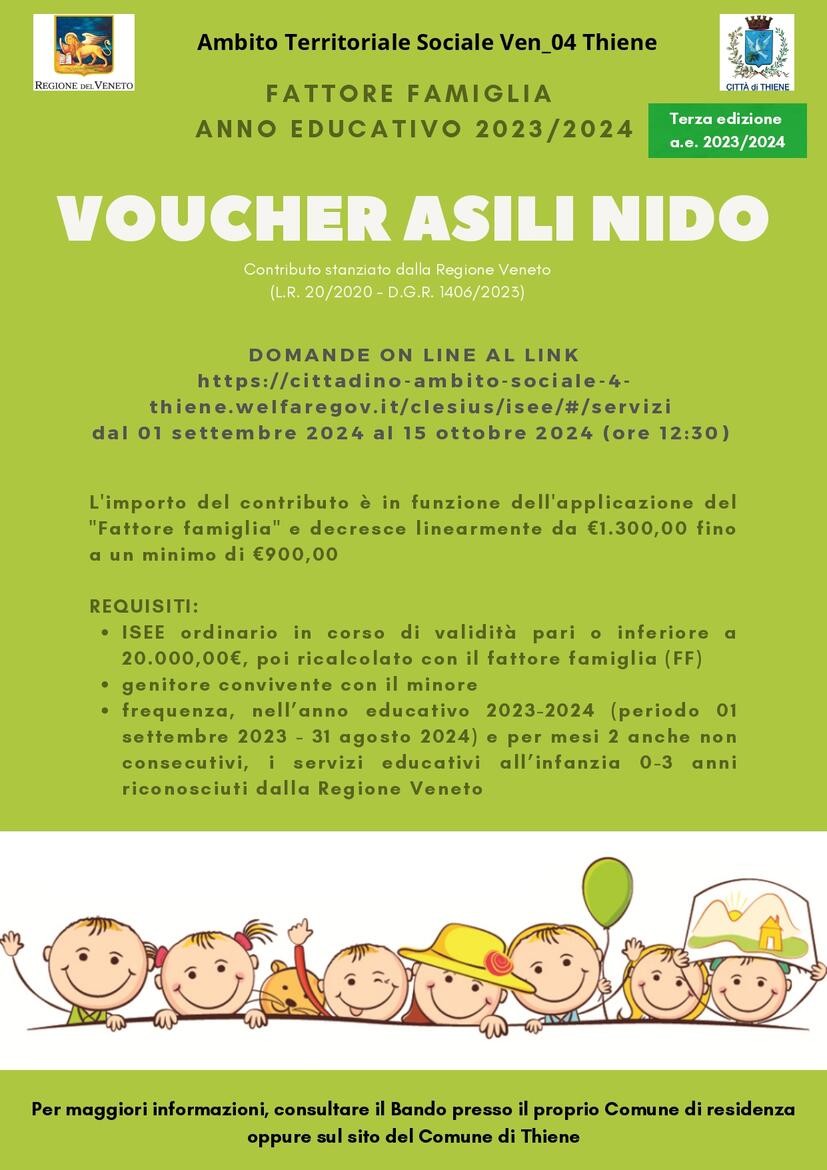 Immagine: Locandina Voucher Asili Nido 