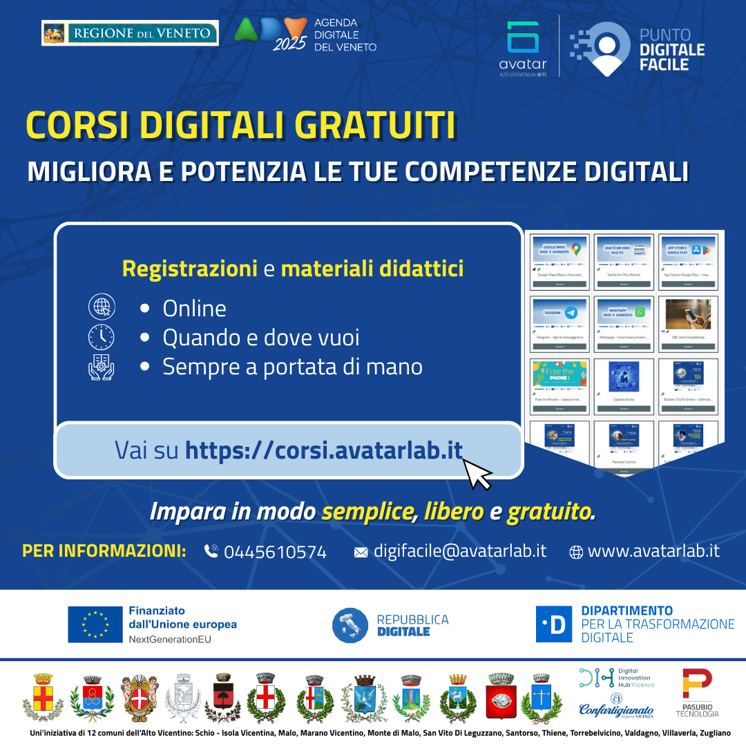 Immagine: Piattaforma formativa online - Progetto AVATAR