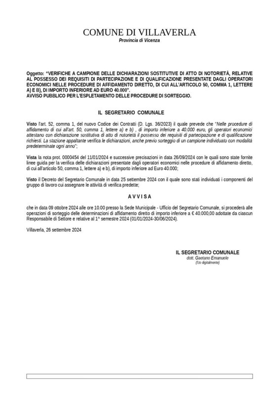 Immagine: Avviso pubblico