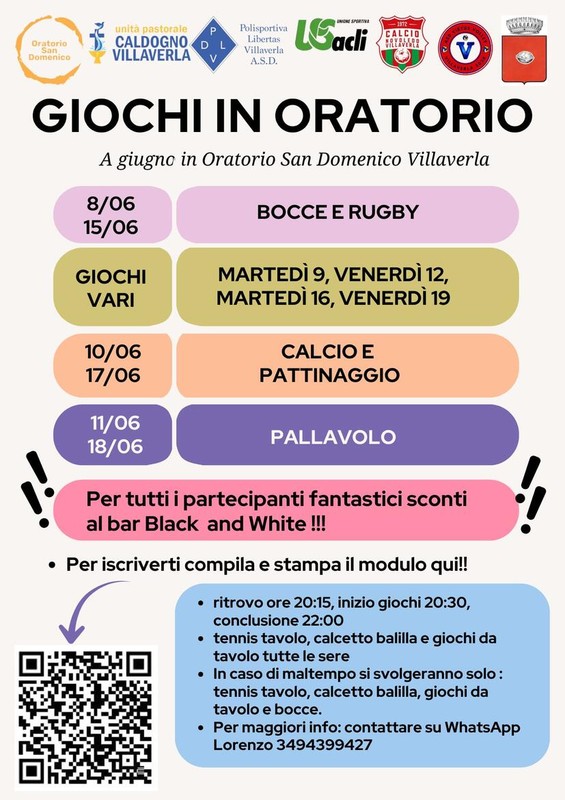 Giochi in oratorio