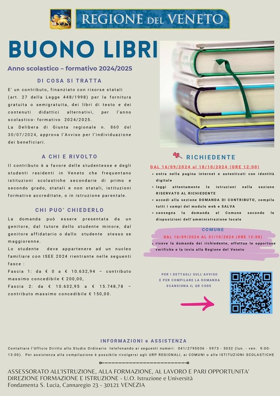 Immagine: Locandina "Buono Libri a.s.formativo 2024/2025"