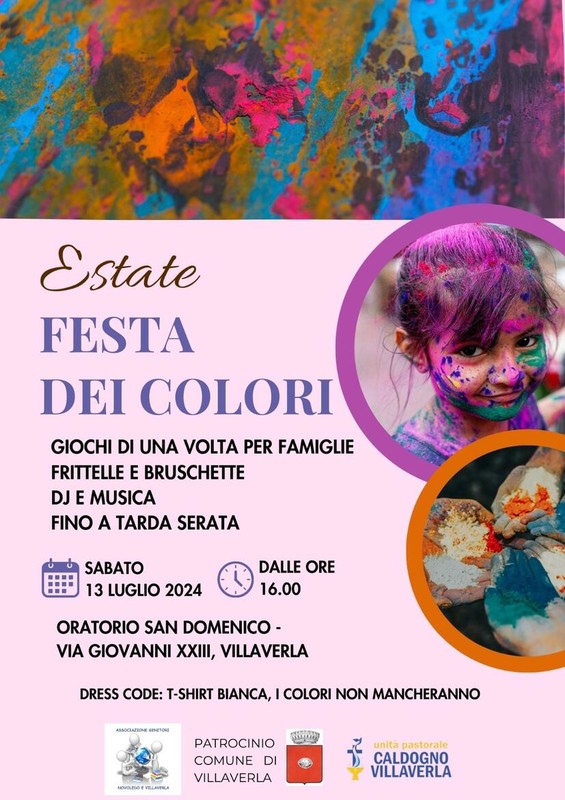 Immagine: locandina evento festa dei colori