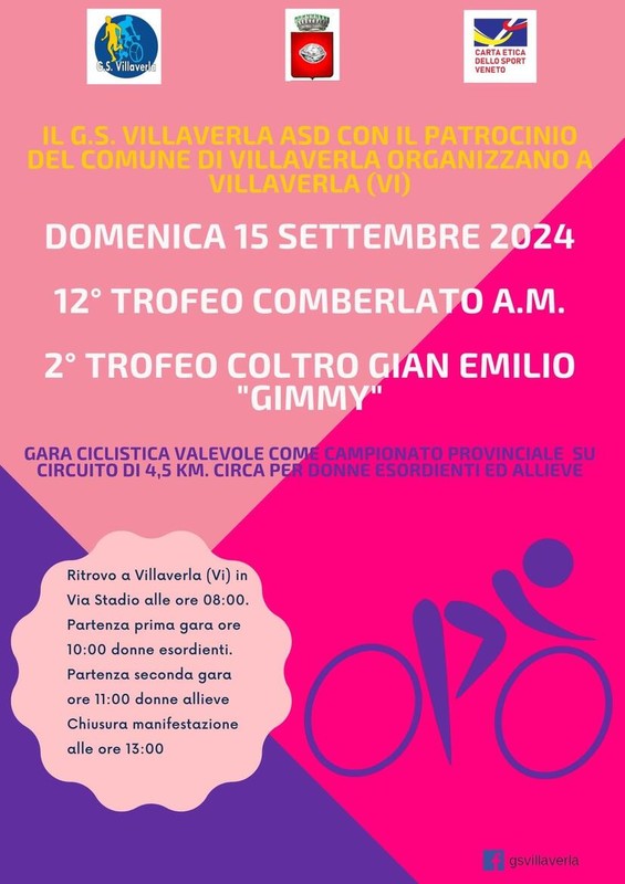 locandina gara ciclistica 15 settembre