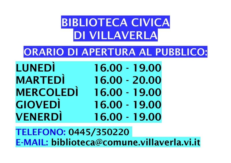 orari nuovi biblioteca civica