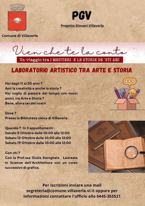 Immagine: Locandina "Progetto Giovani Villaverla"
