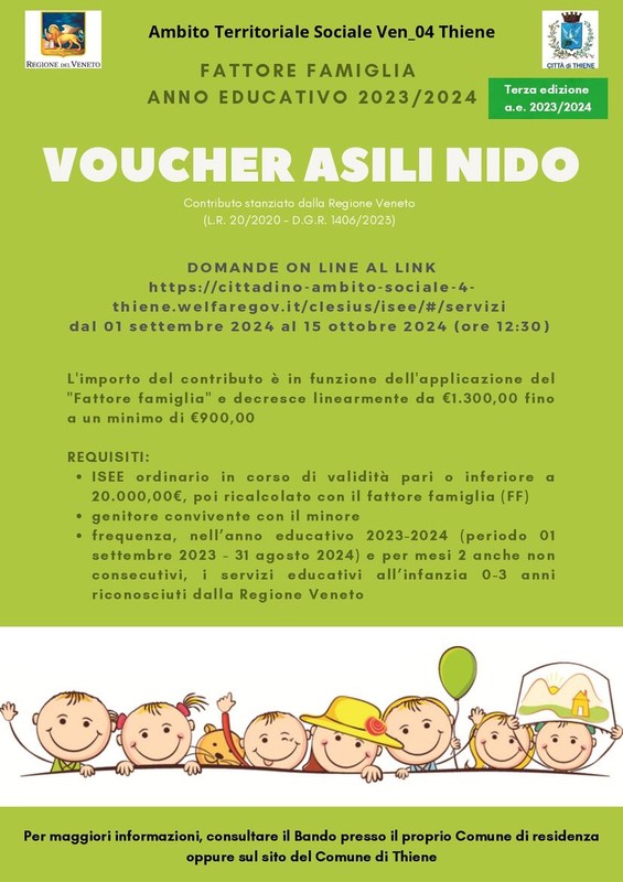 Immagine: Locandina Voucher Asili Nido 