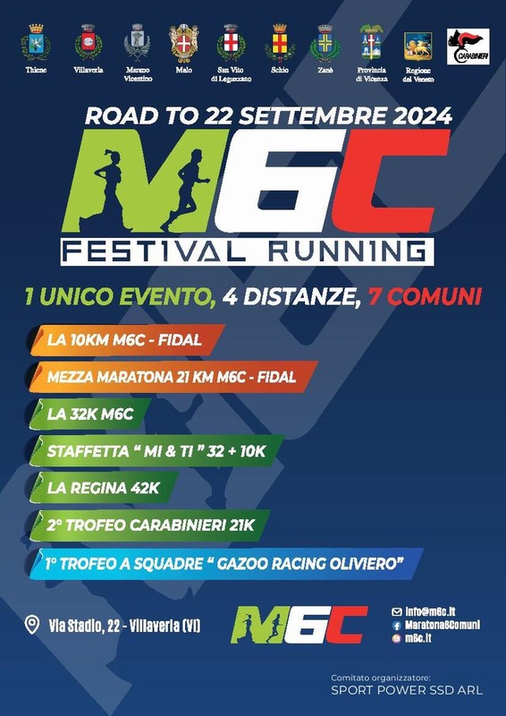 maratona 6 comuni 22 settembre 2024