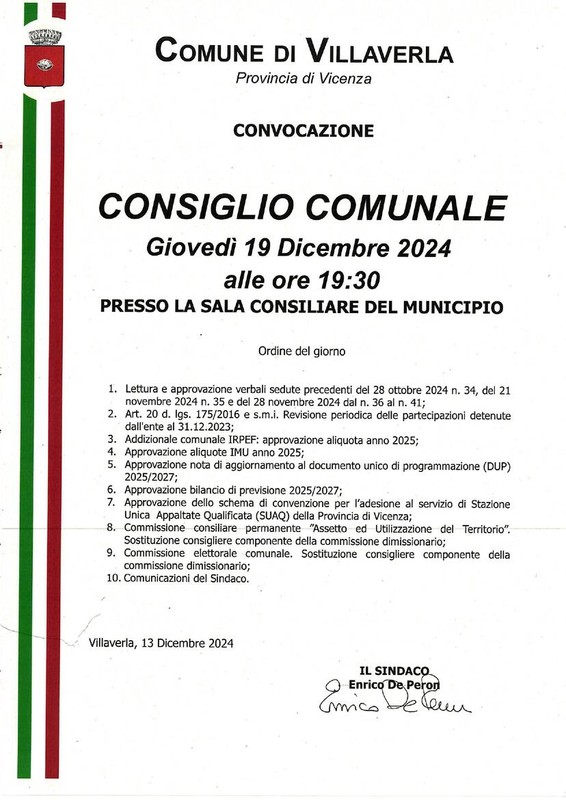 Immagine: Manifesto ODG Consiglio comunale 