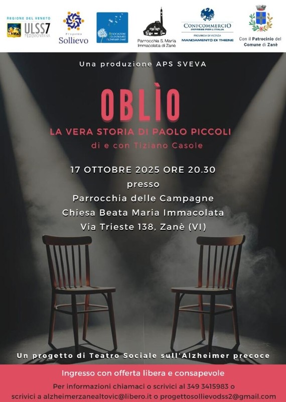 OBLÌO – La vera storia di Paolo Piccoli di e con Tiziano Casole OBLÌO – La vera storia di Paolo Piccoli di e con Tiziano Casole